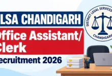 DLSA Chandigarh Office Assistant/Clerk Recruitment 2026 Notification Released, Apply Offline
