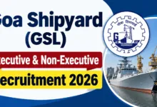 Goa Shipyard (GSL) Executive & Non-Executive Recruitment 2026 Notification Released for 131 Posts, Apply Online