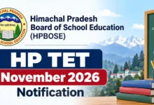 HP Teacher Eligibility Test (TET) November 2026 Notification Released & Apply Online