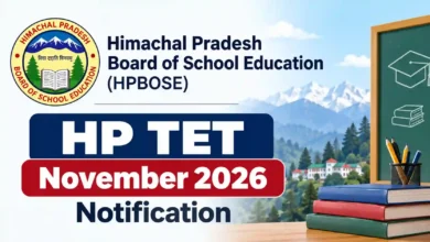 HP Teacher Eligibility Test (TET) November 2026 Notification Released & Apply Online