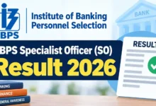 IBPS Specialist Officer (SO-1043 Posts) Result 2026 Released – Check From This Link