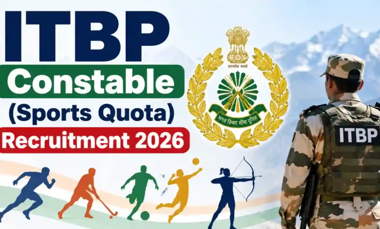 ITBP Constable GD (Sports Quota) Recruitment 2026 Notification Released for 126 Posts, Apply Online