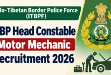 ITBP Head Constable (Motor Mechanic) Recruitment 2026 Notification Released, Apply Online
