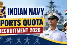 Indian Navy Sports Quota Recruitment 2026 Notification & Offline Form