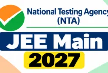 NTA JEE Main 2027 (Session I) Notification and Online Form