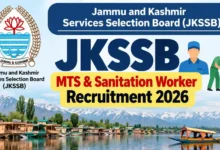 JKSSB MTS & Sanitation Worker Recruitment 2026 Notification Released for 2863 Posts, Apply Online