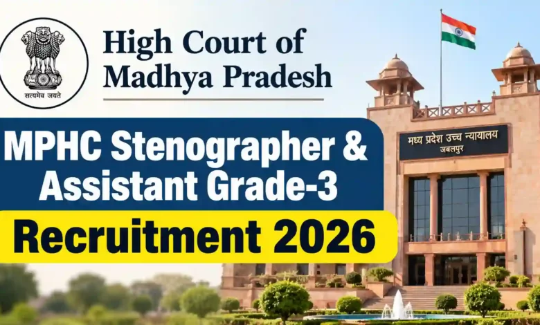 MP High Court (MPHC) Stenographer & Assistant Grade-3 Recruitment 2026 Notification Released for 418 Posts, Apply Online