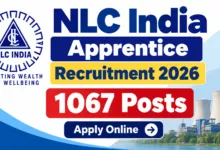NLC India Apprentice Recruitment 2026 Notification Released for 1067 Posts, Apply Online