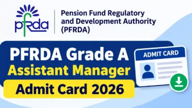 PFRDA Grade A Assistant Manager Admit Card 2026 Released, Download Link Here