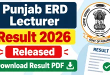 Punjab ERD Lecturer (1013 Posts) Result 2026 Released, Download Merit List PDF