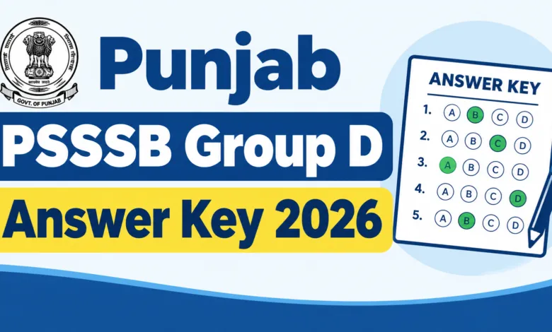 Punjab PSSSB Group D (2098 Posts) Answer Key 2026 Released, Download Official Answer Key PDF