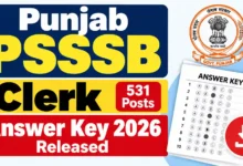PSSSB Clerk (531 Posts) Answer Key 2026 Released – Download Response Sheet PDF