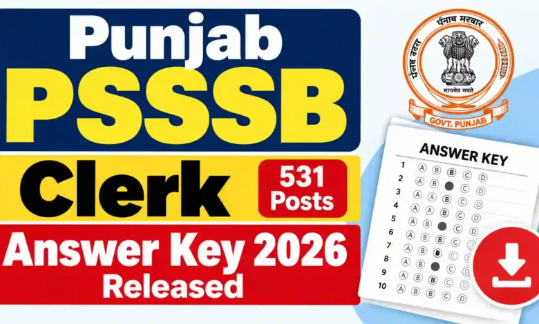 PSSSB Clerk (531 Posts) Answer Key 2026 Released – Download Response Sheet PDF