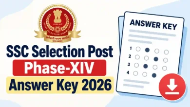 SSC Selection Post Phase-XIV (3003 Posts) Answer Key 2026 Released, Download Response Sheet PDF