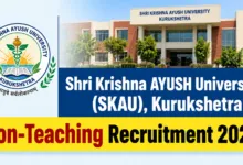SKAU Kurukshetra Non-Teaching Recruitment 2026 Notification Released for JE, Store Keeper & Other Posts, Apply Online