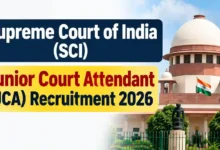Supreme Court of India (SCI) Junior Court Attendant (JCA) Recruitment 2026 Notification Released for 130 Posts, Apply Online
