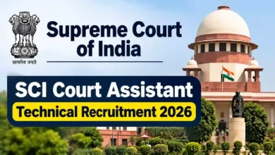 Supreme Court of India (SCI) Court Assistant (Technical) Recruitment 2026 Notification Released & Apply Online