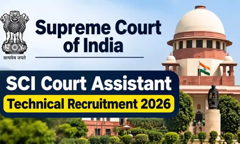 Supreme Court of India (SCI) Court Assistant (Technical) Recruitment 2026 Notification Released & Apply Online