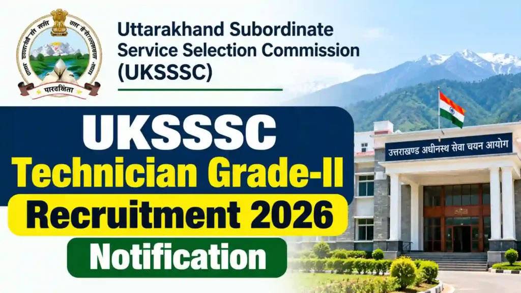 UKSSSC Technician Grade-II Recruitment 2026 Notification Released for 78 Posts, Apply Online