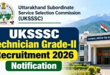UKSSSC Technician Grade-II Recruitment 2026 Notification Released for 78 Posts, Apply Online