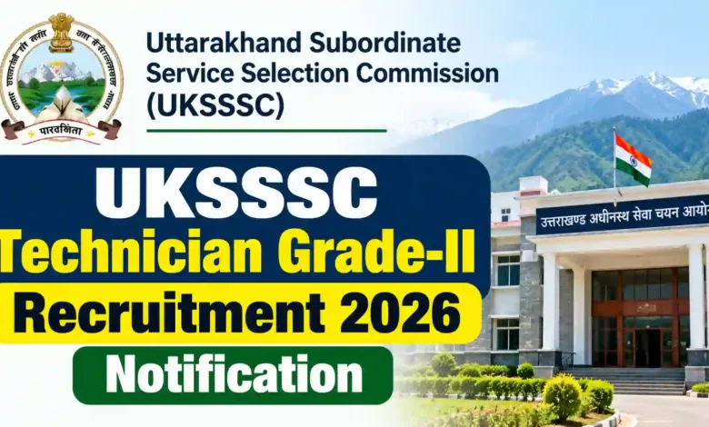 UKSSSC Technician Grade-II Recruitment 2026 Notification Released for 78 Posts, Apply Online