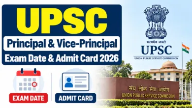 UPSC Principal & Vice-Principal (828 Posts) Exam Date & Admit Card 2026 Released, Check Now