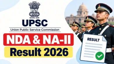 UPSC NDA & NA-II (394 Posts) Result 2026 Released, Download Merit List PDF