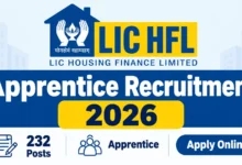 LIC HFL Apprentice Recruitment 2026 Notification Released & Apply Online for 232 Posts